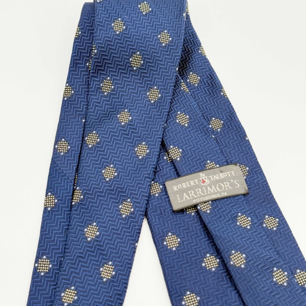 Robert Talbott Necktie Silk Blue Patterned Busine… - image 2